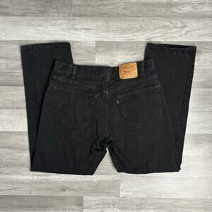 37X31 Vintage 90s Levis 505 Jeans Black Regular Fit Straight Leg USA Made
